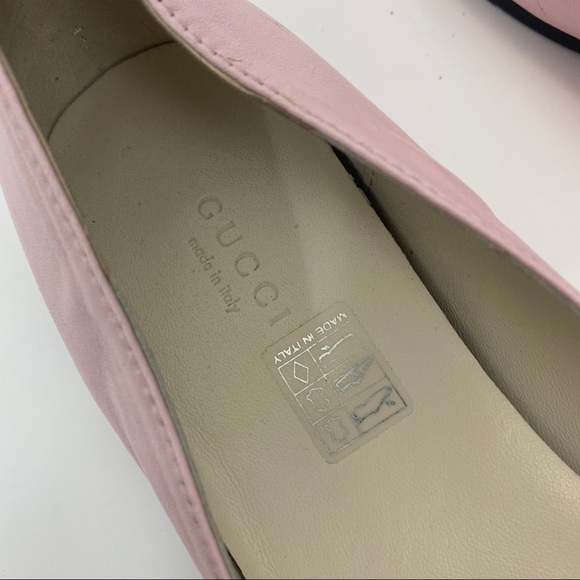 Gucci Baby Pink Chain Logo Ballet Flats 38.5 - Picture 3 of 10